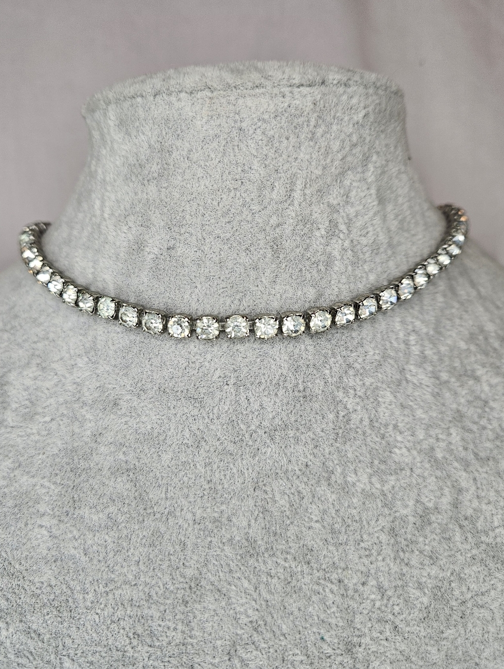 Vintage Albert Weiss Rhinestone Necklace Signed Designer Estate Piece